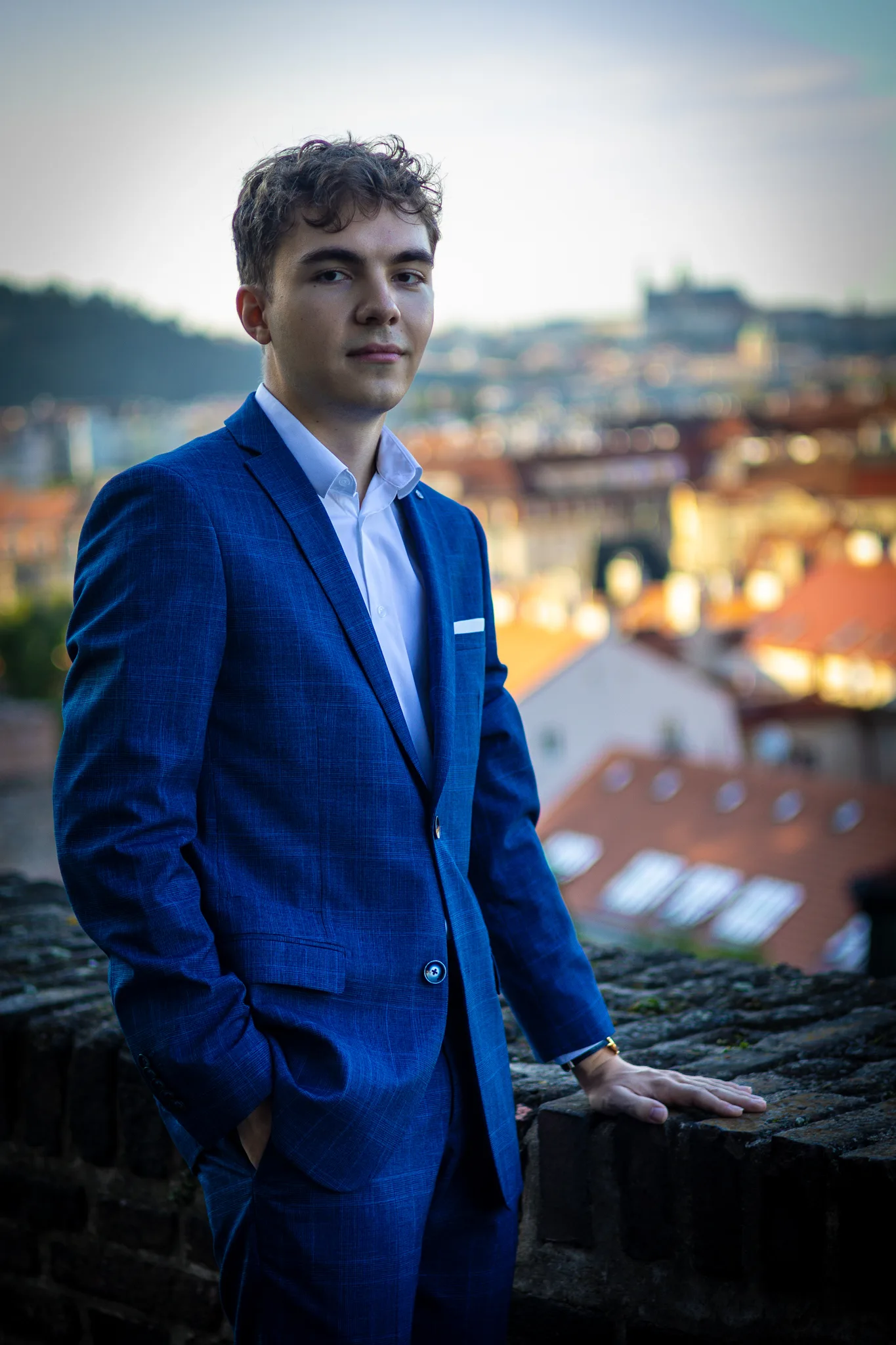 Tobias Kottink, zakladatel Codly, nad střechami Prahy